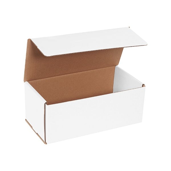 Box Packaging Corrugated Mailers, 10L x 5W x 4H, White, PK50 M1054 - main